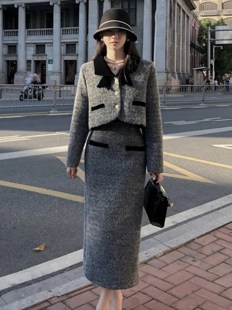 Winter Outfit Women 2024 New Elegant Lady Thickened