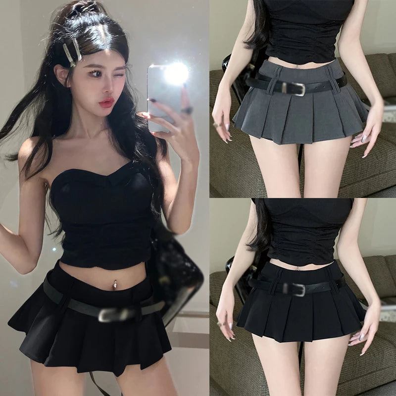 Women’s High Waist Pleated A-Line Skirt