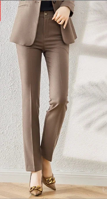 Casual Business Women' Suit New Long Sleeve Professional Western-style Trousers Suit Blazer Chic High Waisted Pants 2 Piece Set