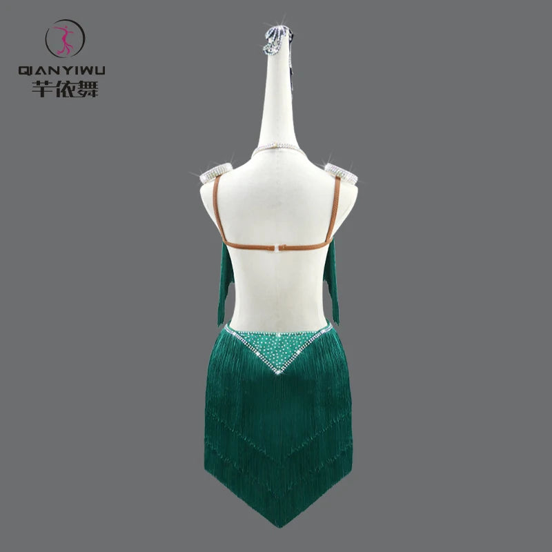 Sexy Latin Dress Women Elegant Dancewear Line Dance Practice Clothes Prom Sport Suit Ballroom Stage Outfit Parties Party Costume