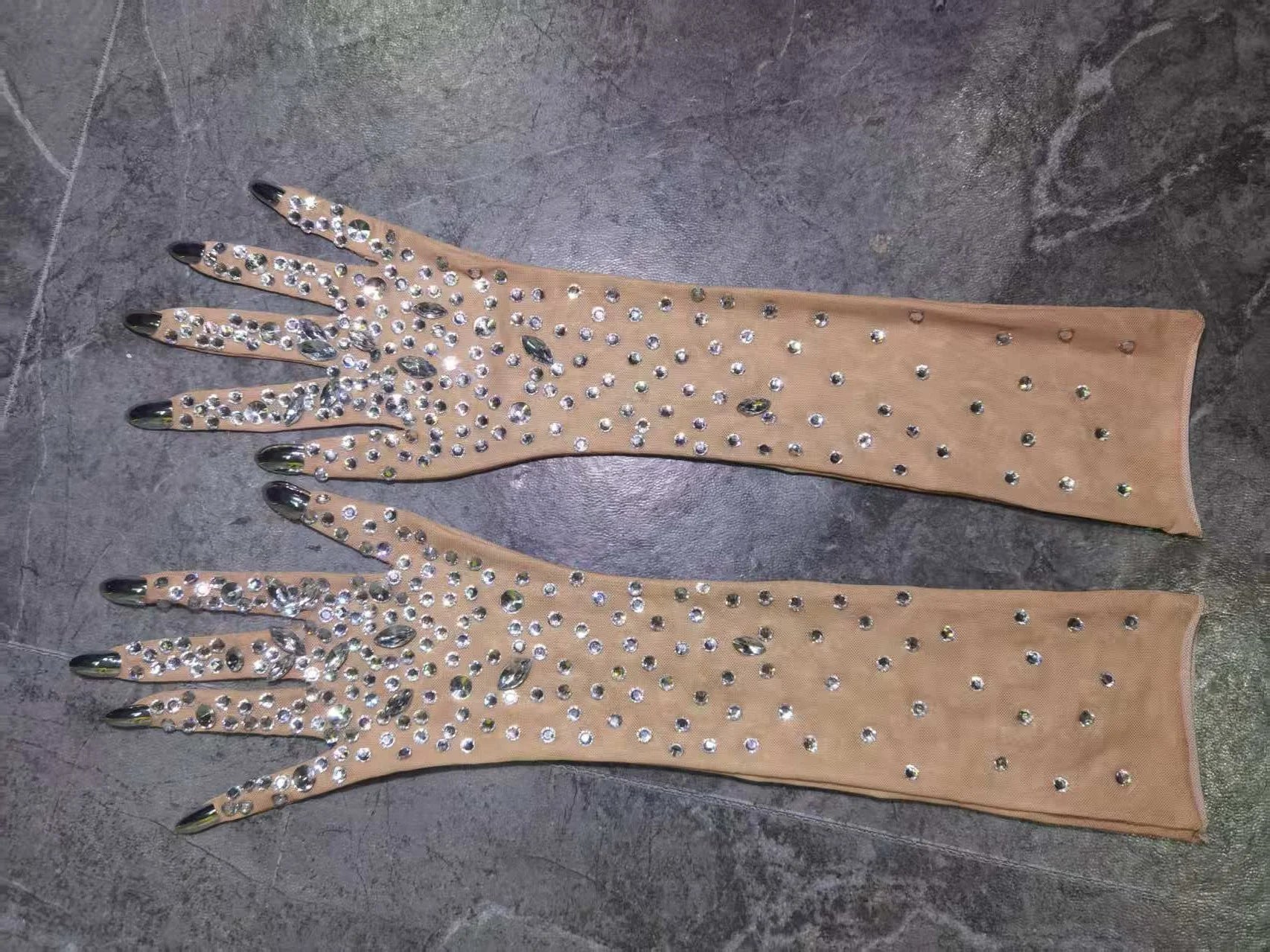 Women Sexy Transparent Rhinestones Bodysuit Sexy Tight Mesh Ruffles Performance Dancer Singer Costume Nightclub Stage Outfit