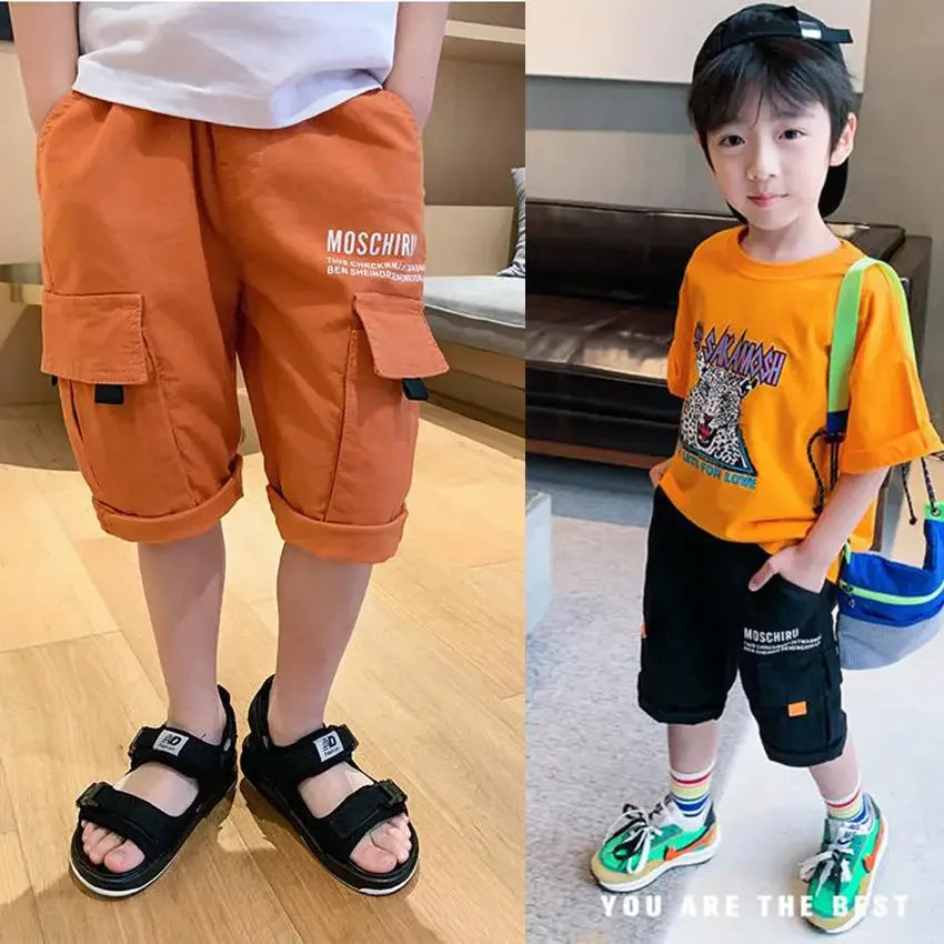 Boys Summer Loose Cargo Shorts