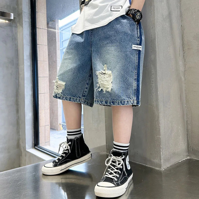 Boys' Korean Style Denim Shorts