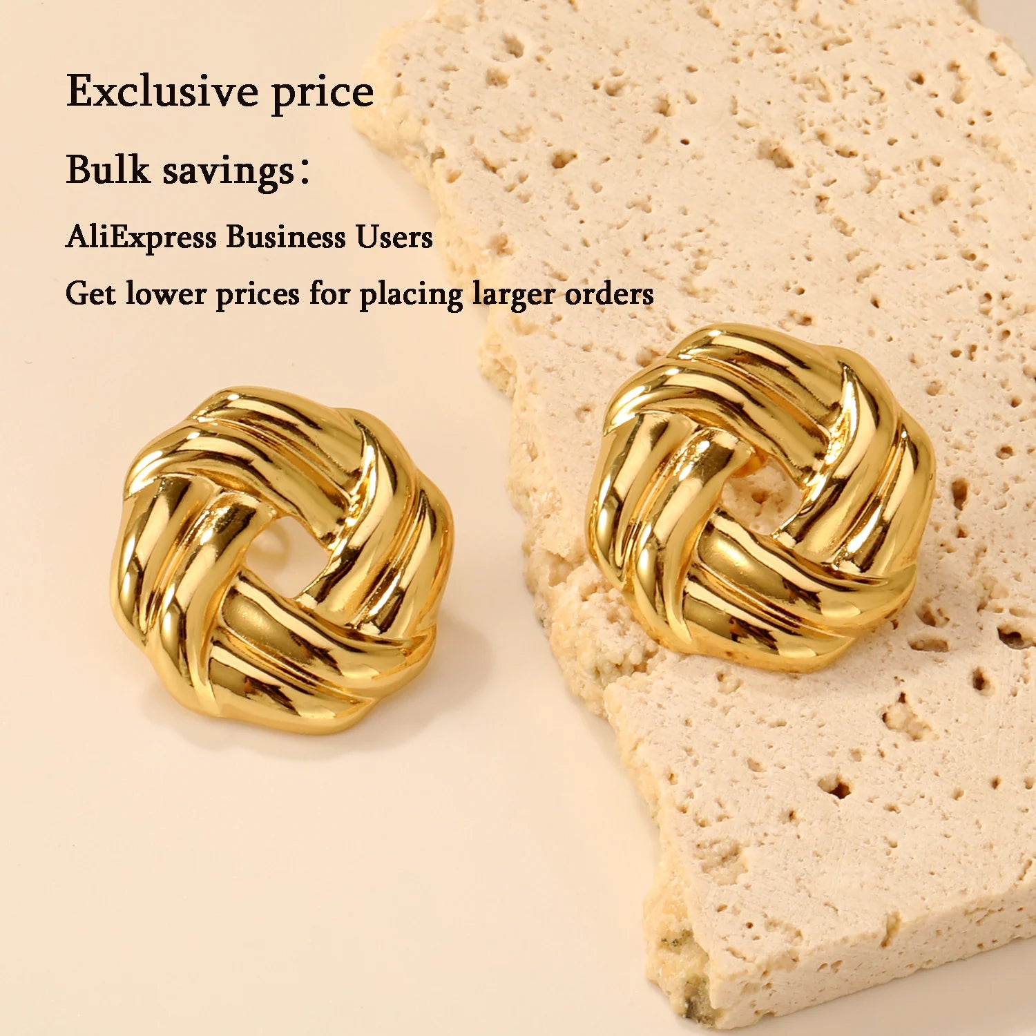 LUXUSTEEL Shell Water Drop Pearl Stud Earrings