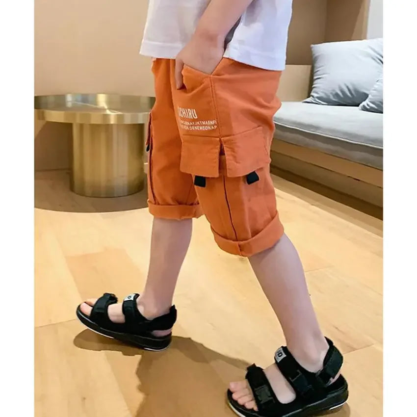 Boys Summer Loose Cargo Shorts