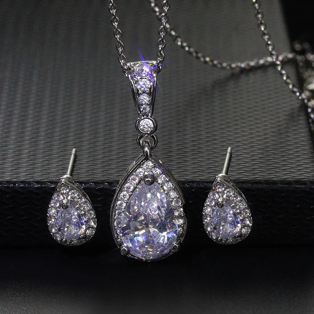 15-Design 925 Sterling Silver Bridal Jewelry Set