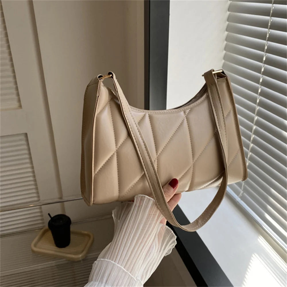 Trendy Black PU Shoulder & Crossbody Bag