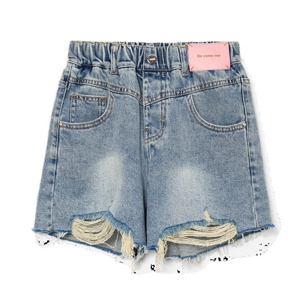 Girls' Ripped Denim Shorts