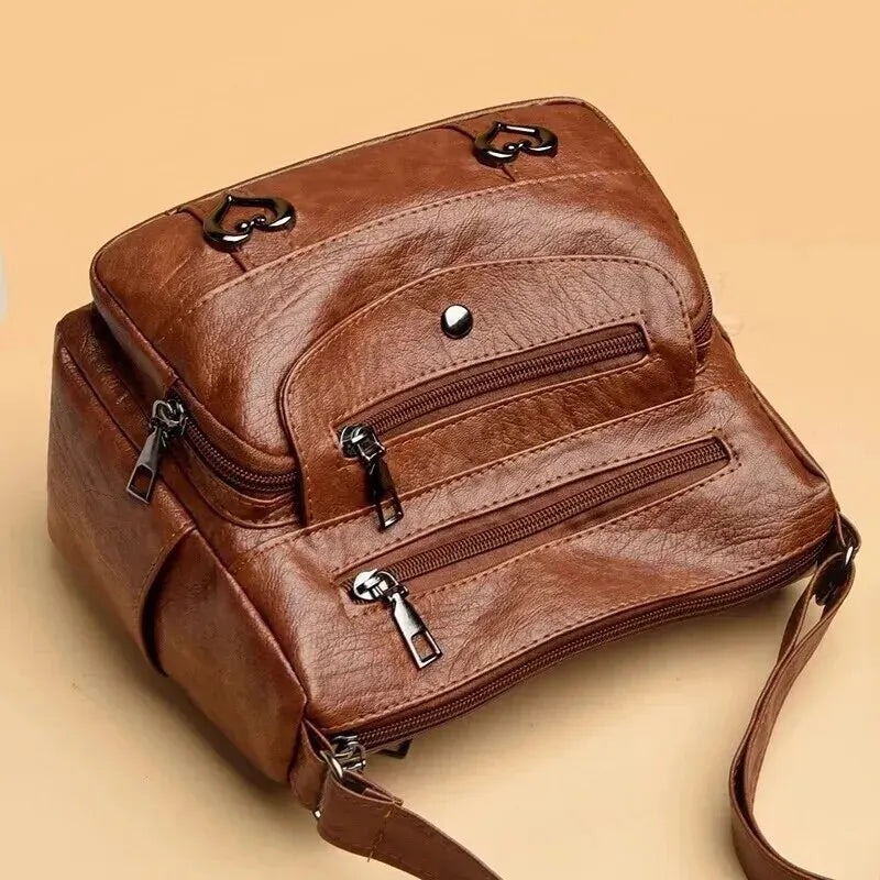 Medium Large Soft Leather Crossbody Bag