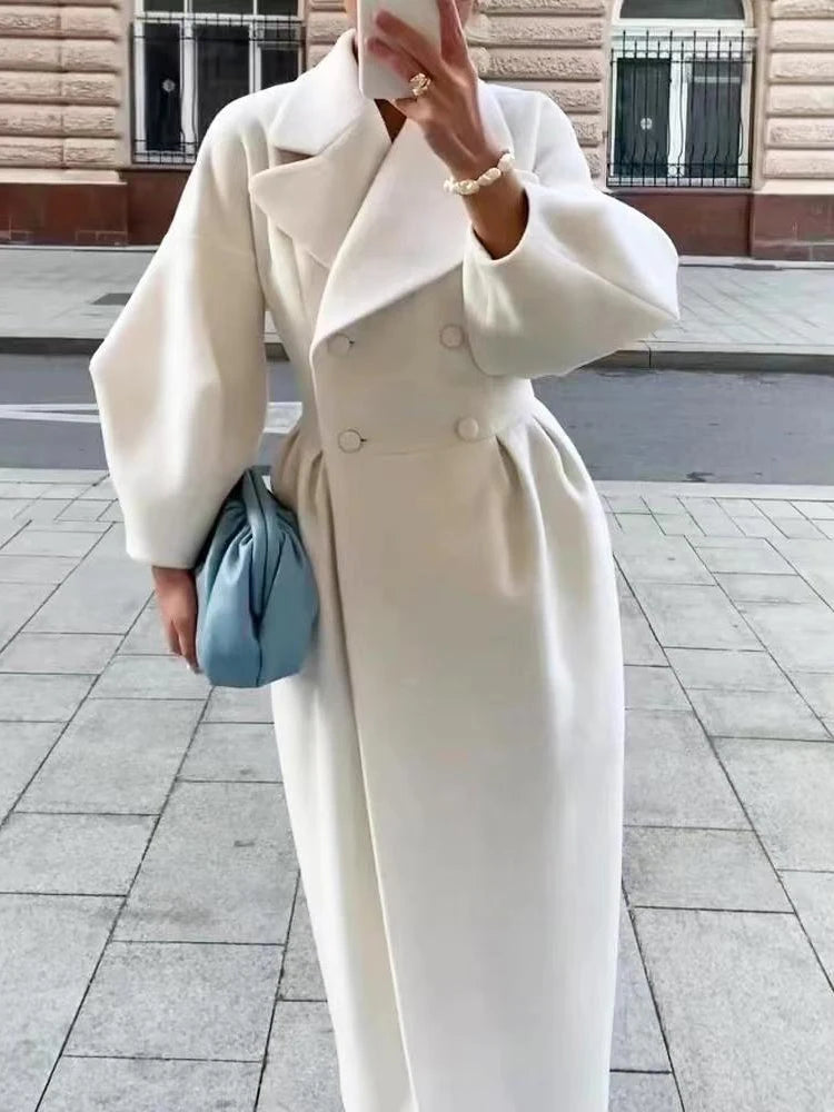 Winter Coat for Women Elegant Lantern Sleeve