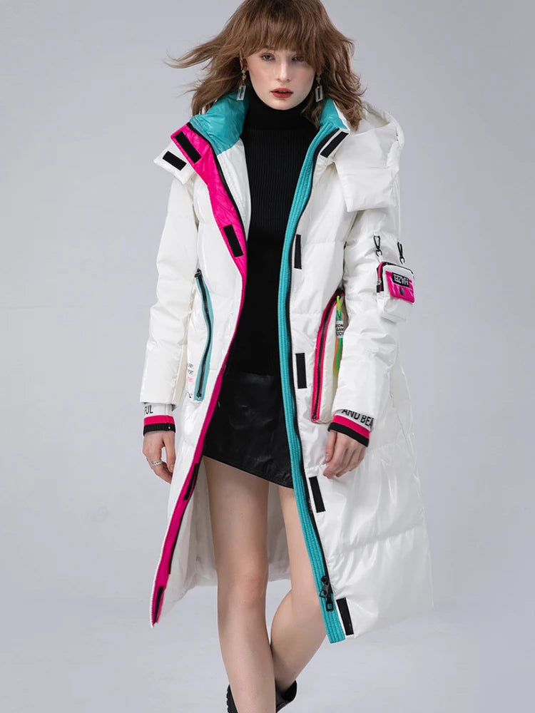 Winter Clothing Glossy Waterproof Coat Women