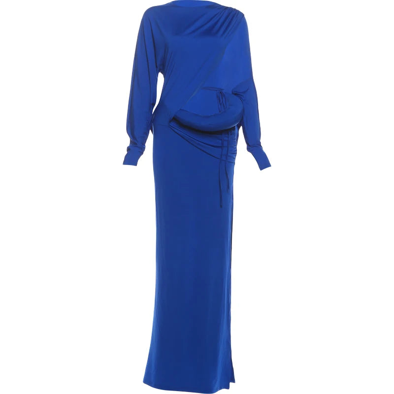 Weird Puss Irregular Chic Dress Women Skew Collar 3D New Design