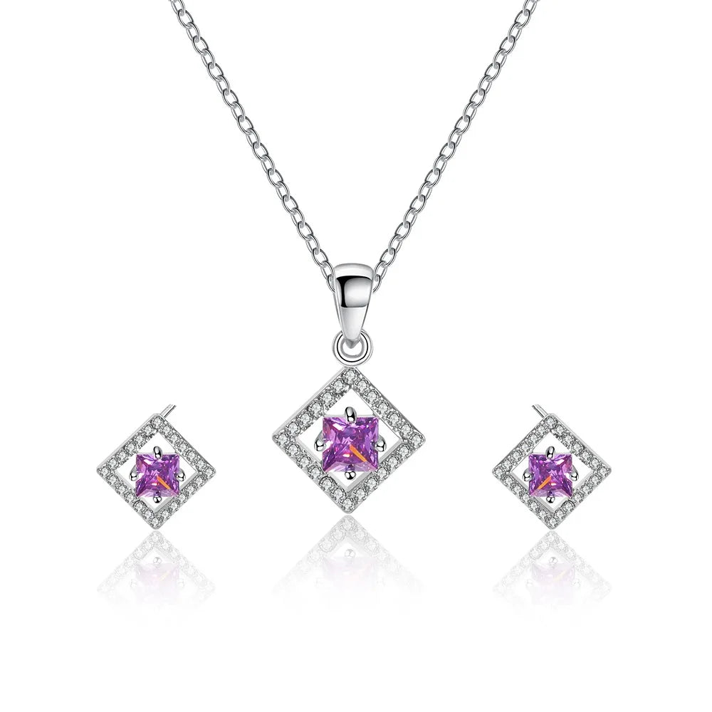 15-Design 925 Sterling Silver Bridal Jewelry Set