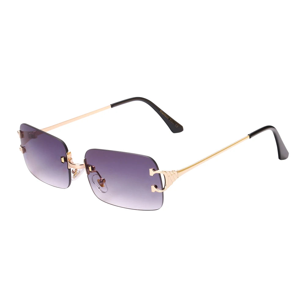 Ruiao 2025 Rimless Square UV400 Sunglasses