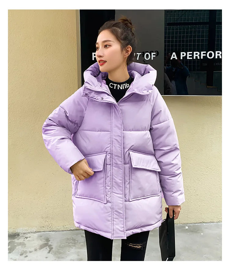 Women Winter Oversize Outwear Cotton Down Coat