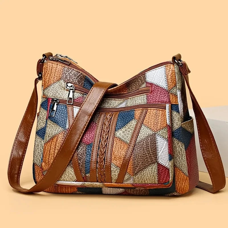 Elegant Vintage Multi-pocket Crossbody Bag