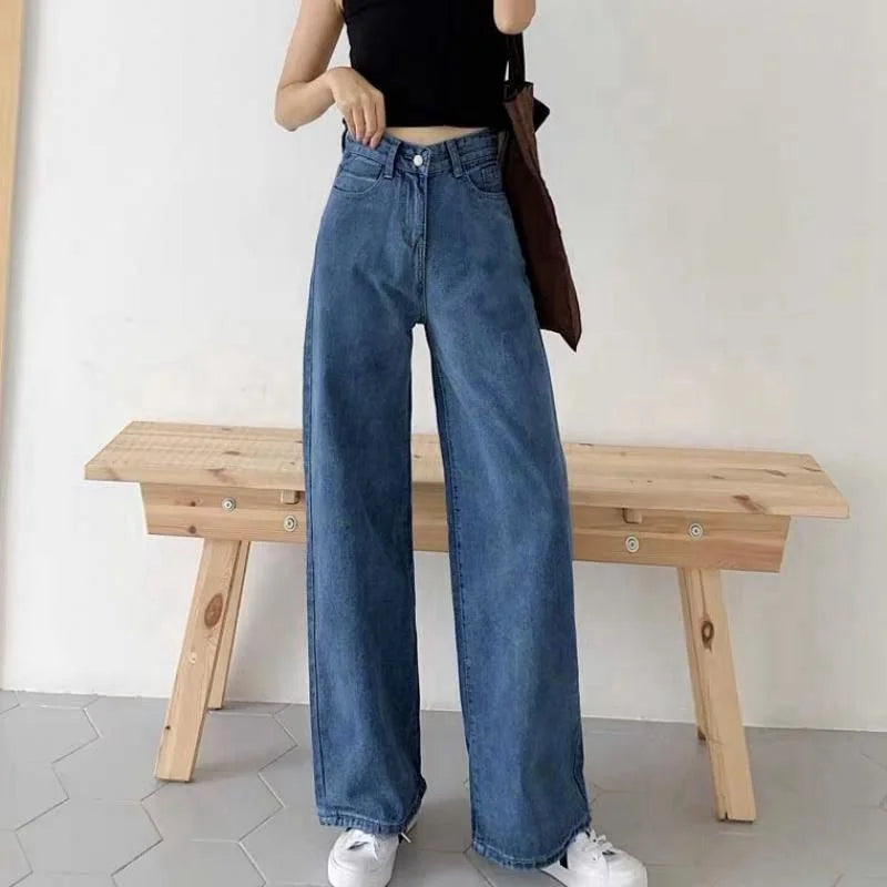 Loose Straight High-Waist Jeans