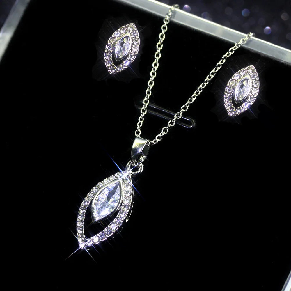 15-Design 925 Sterling Silver Bridal Jewelry Set