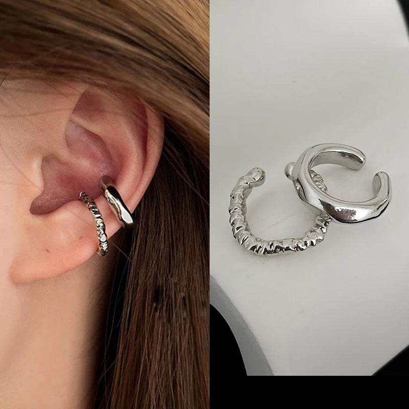 Punk Geometric Ear Cuff Earrings