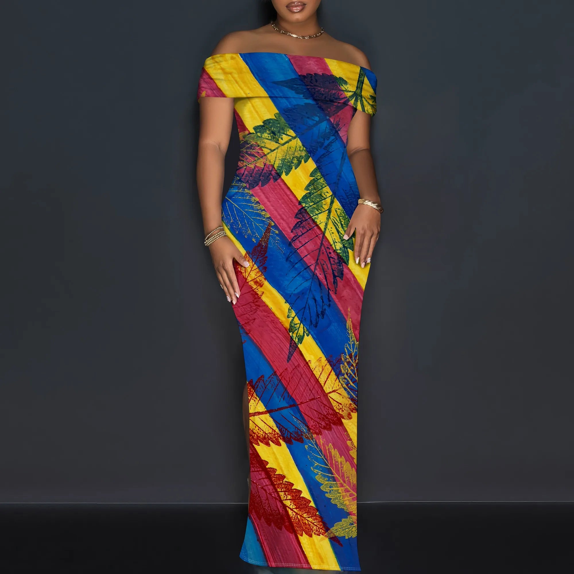 Dress for Women Sexy Dresses Woman Off-Shoulder Maxi Dresses Bodycon Short Sleeves Plus Size Sun Dresses