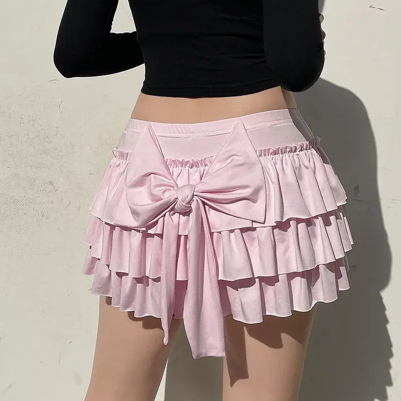 Bow Sweet A-Line Mini Skirt for Women