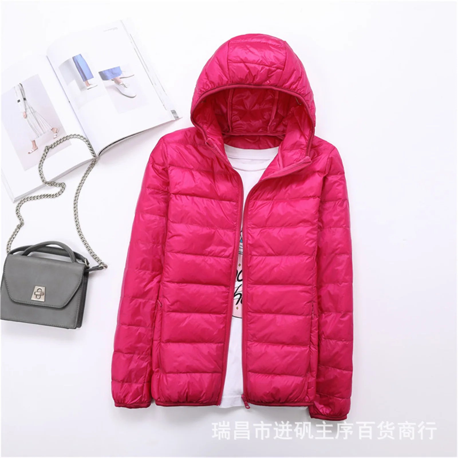 Women's Hooded Zipper Cotton Jacket
