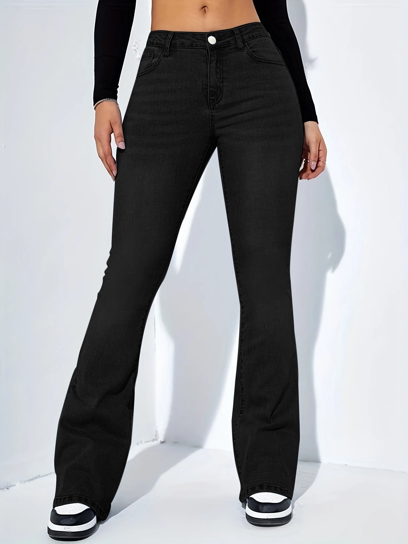 High-Waist Stretch Micro-La Jeans