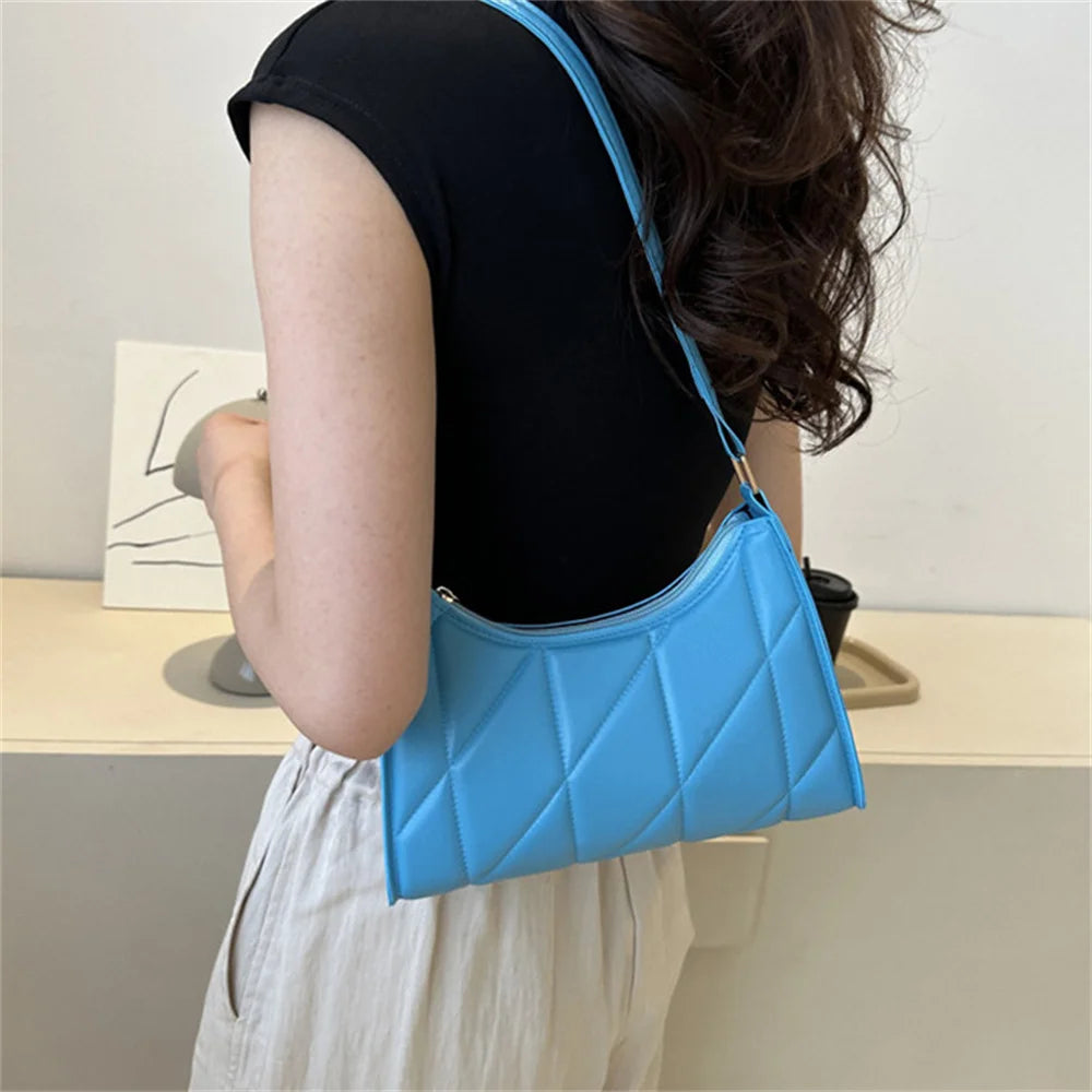 Trendy Black PU Shoulder & Crossbody Bag