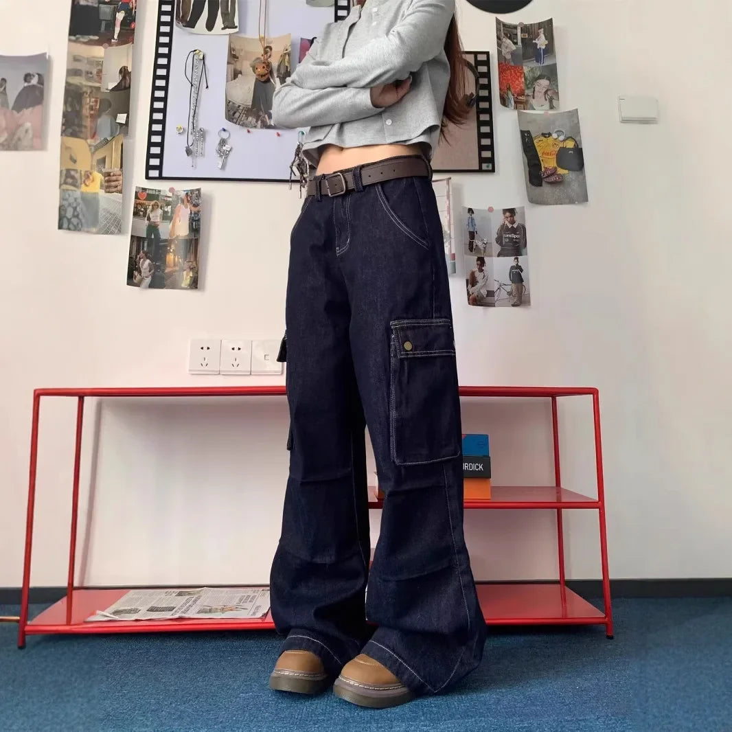 Casual Hip Hop Style Letter Print Men's Jeans Hong Kong Fashion High Street Trendy Long Pants Autumn New Arrival