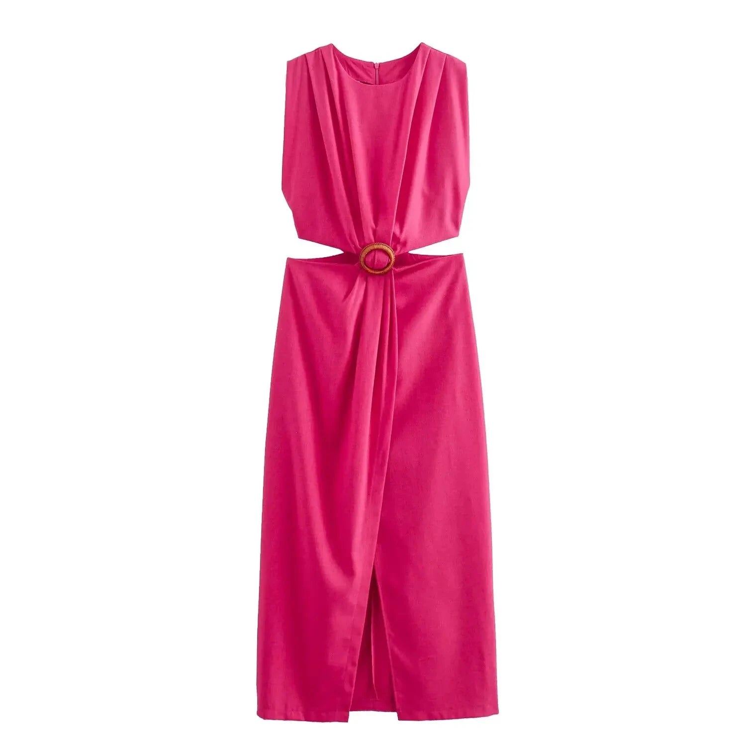 Summer Dress For Women 2024 Solid Waist Hollow Out