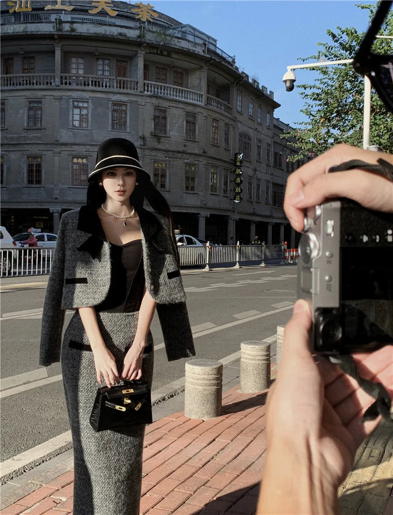 Winter Outfit Women 2024 New Elegant Lady Thickened