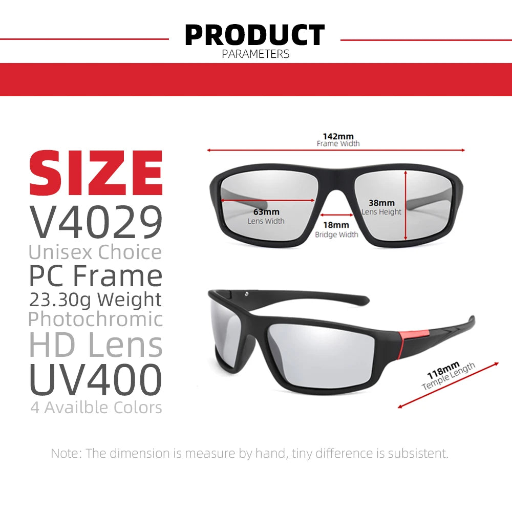 VIVIBEE Photochromic Polarized Sports Sunglasses