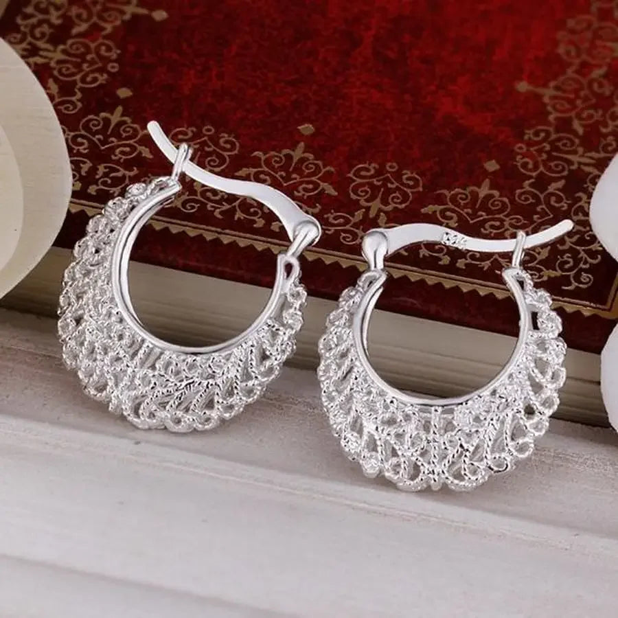 Pure 925 Silver Charm Earrings for Women