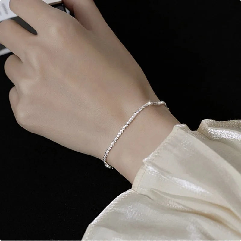Shiny Gypsophila Necklace & Bracelet Set