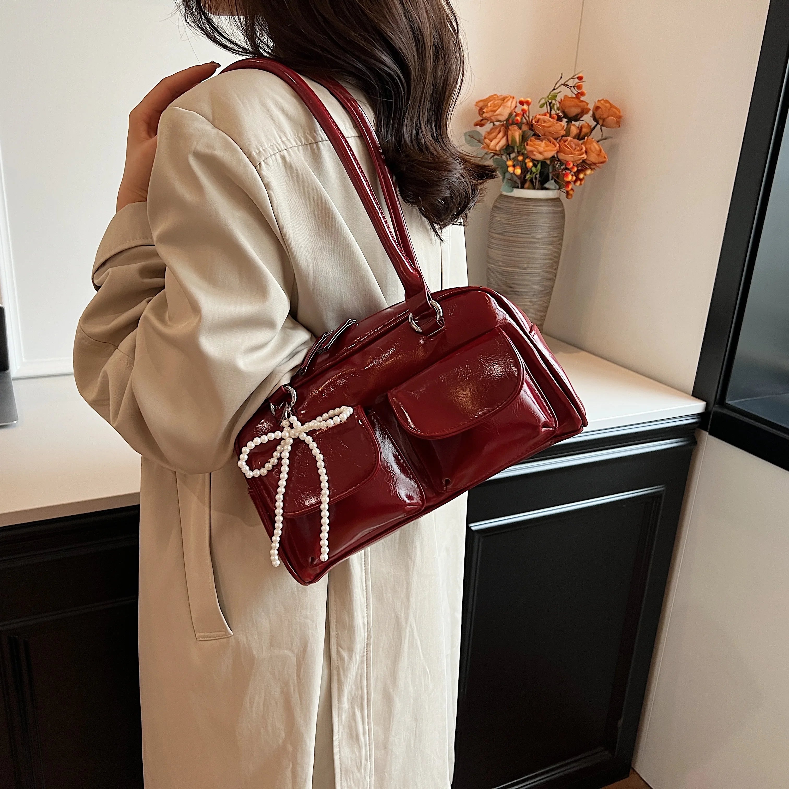 Fashionable Underarm Bow Shoulder Bag