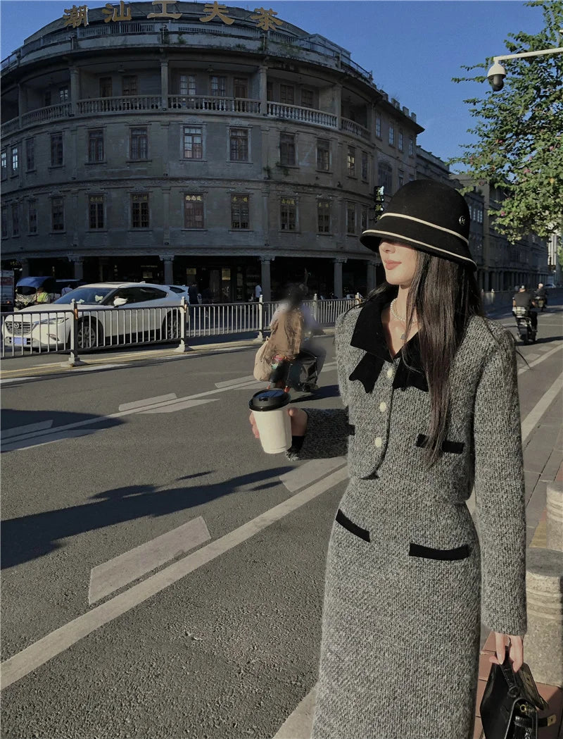 Winter Outfit Women 2024 New Elegant Lady Thickened