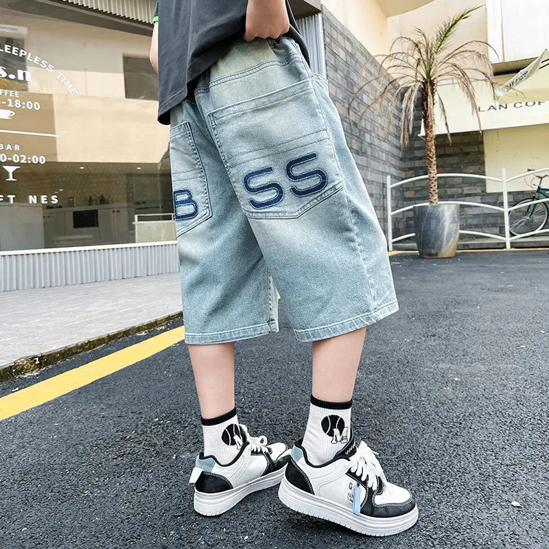 Boys' Light Blue Denim Shorts