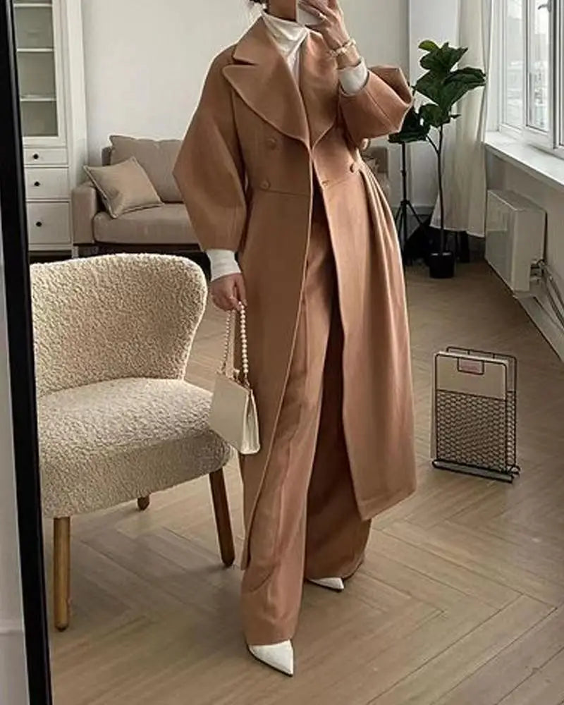 Winter Coat for Women Elegant Lantern Sleeve