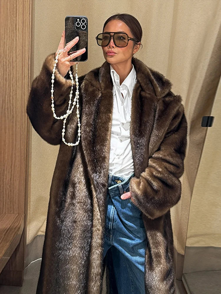 Winter Warm Thick Women Faux Fur Coats