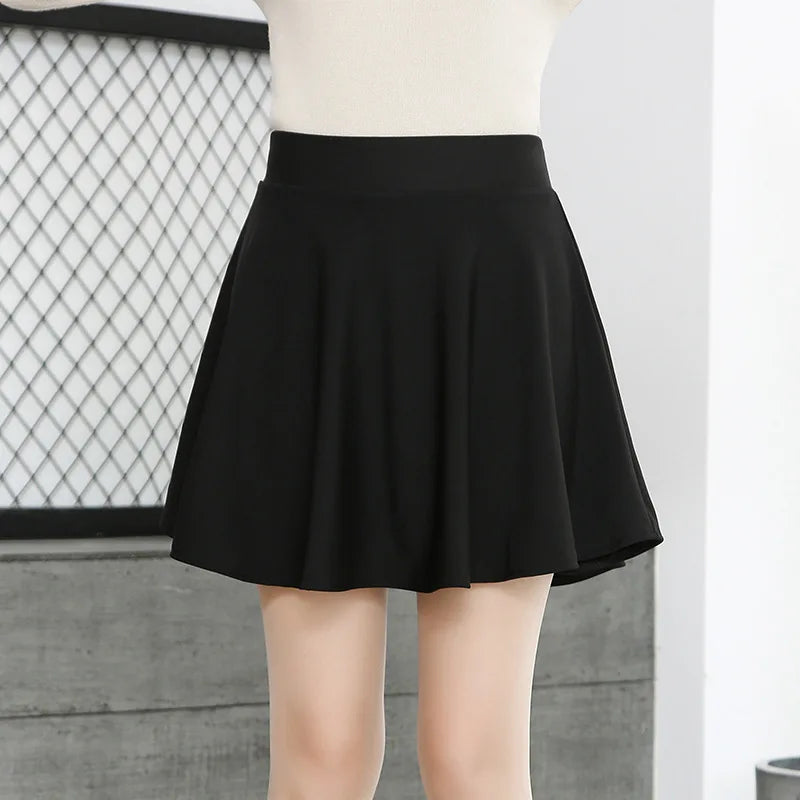 Women’s Plus Size Stretchy Flared Skater Skirt