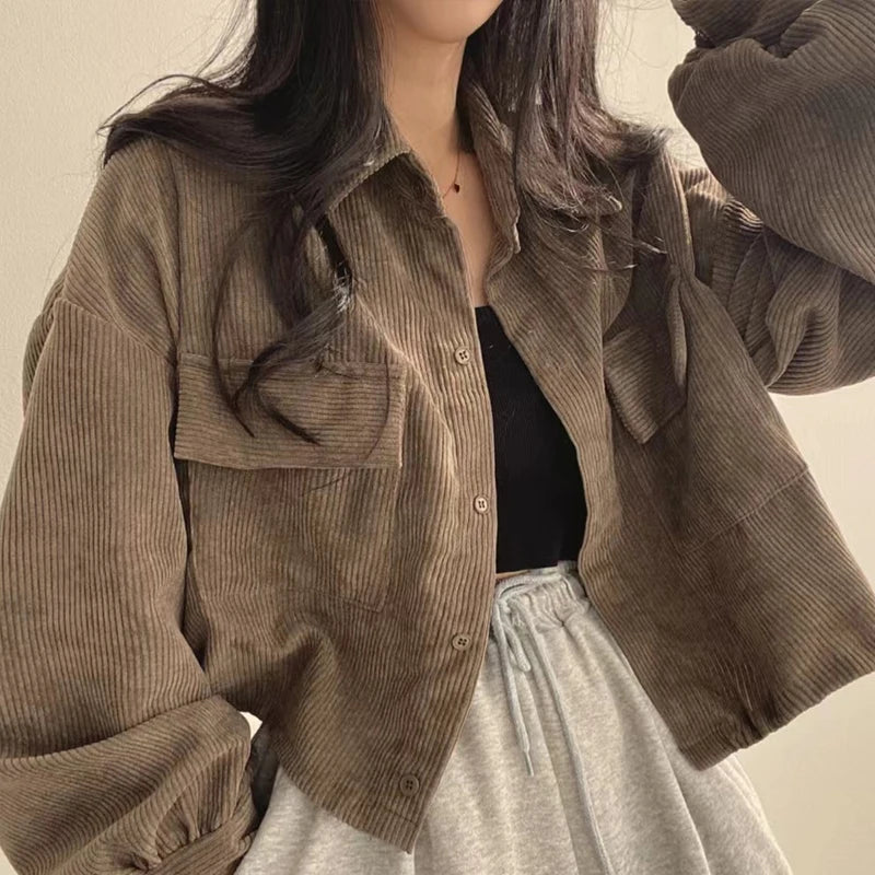 Retro Single-Breasted Long Sleeve Jacket