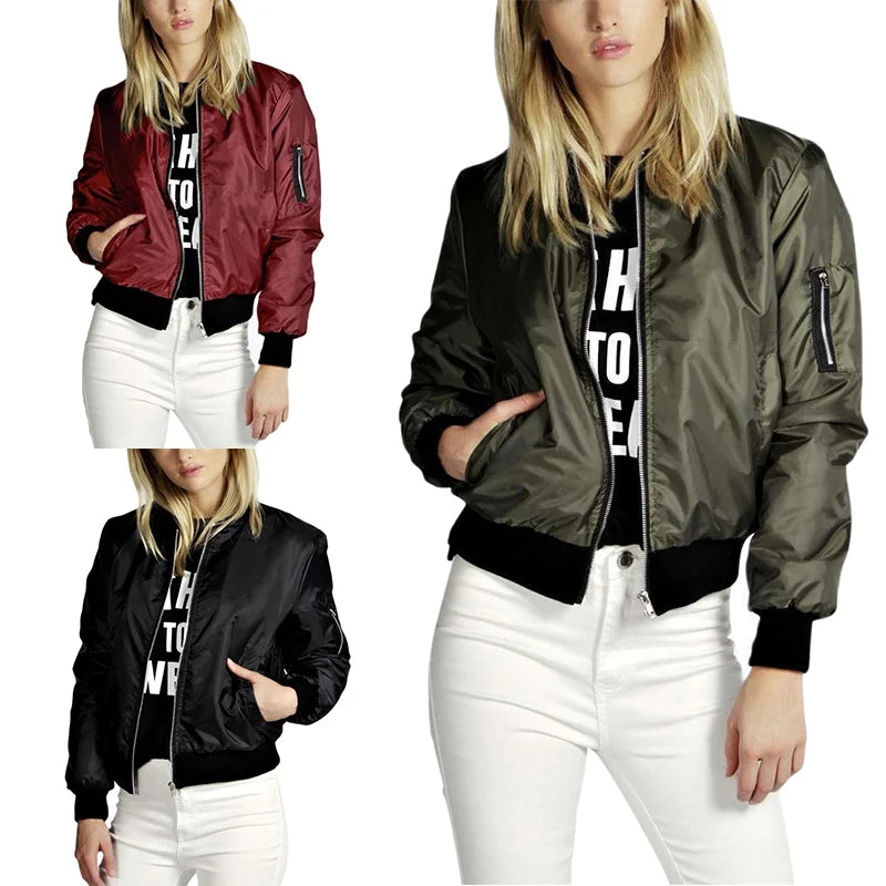 Women’s Slim Fit Bomber Jacket