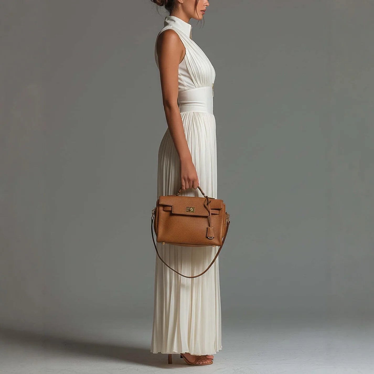 Spring Summer Women White Ruched Halter Jumpsuit