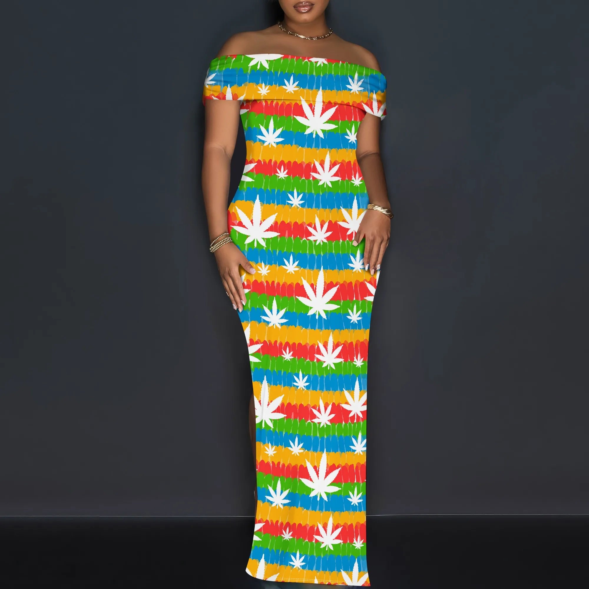 Dress for Women Sexy Dresses Woman Off-Shoulder Maxi Dresses Bodycon Short Sleeves Plus Size Sun Dresses