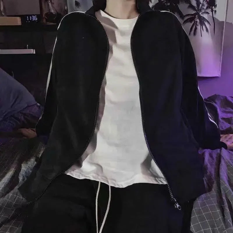 Unisex Three Stripe Baseball Jacket