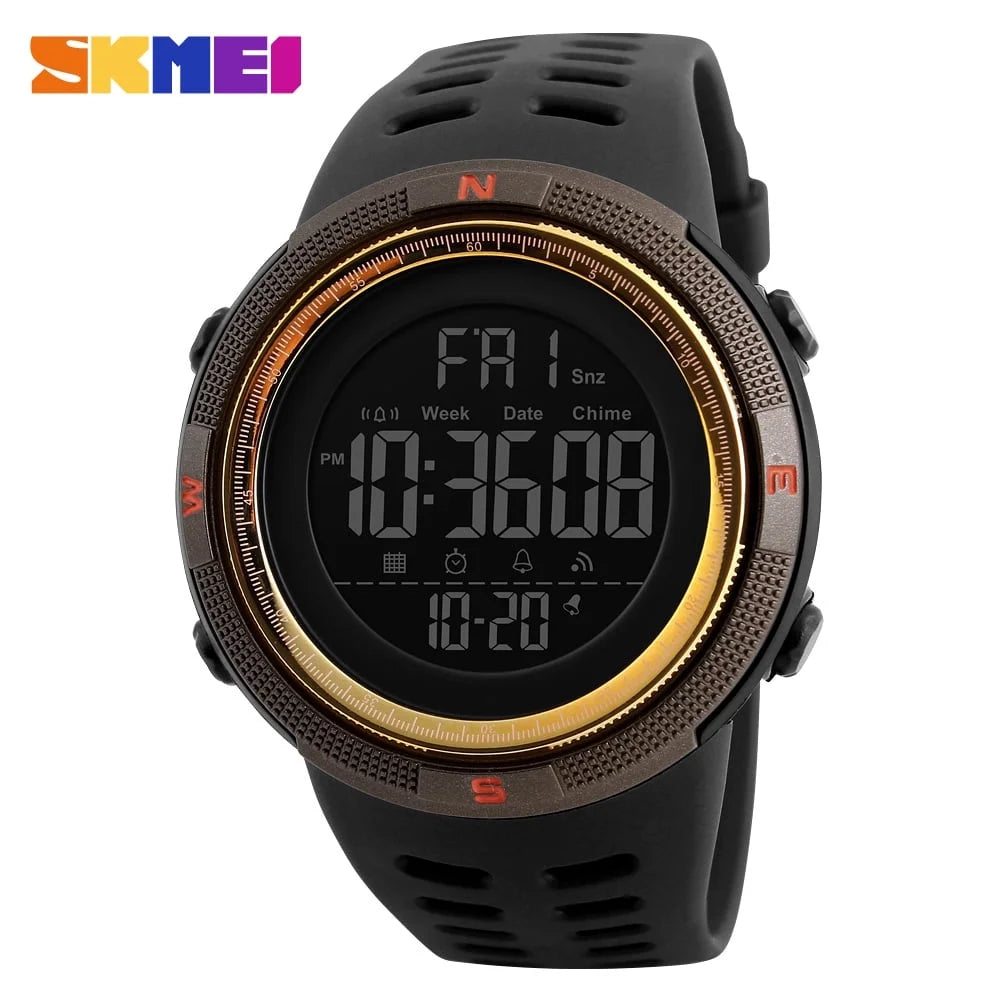 SKMEI Men's Watch, Waterproof Digital Sport Watch, Military Digital Watch