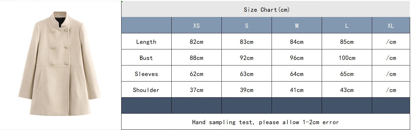 Winter Coat For Women 2024 Solid Lapel Double Breasted