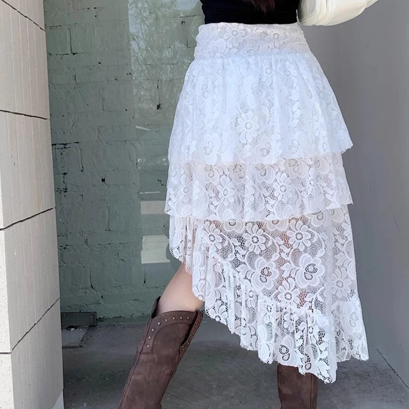 Women’s Retro High-Waist Puff Skirt