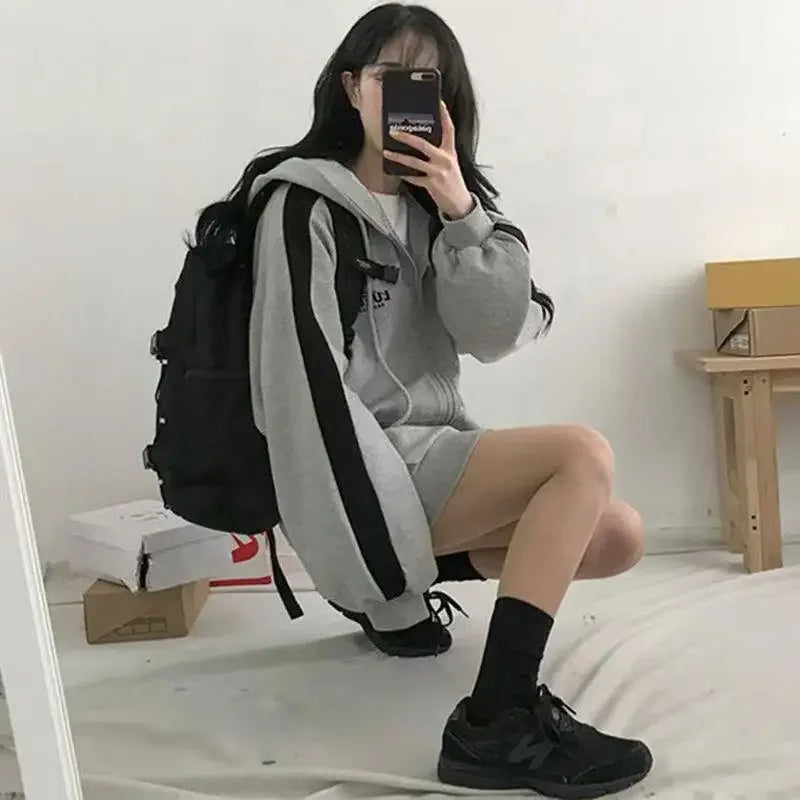 Women's Hooded Zipper Sweatshirt Jacket