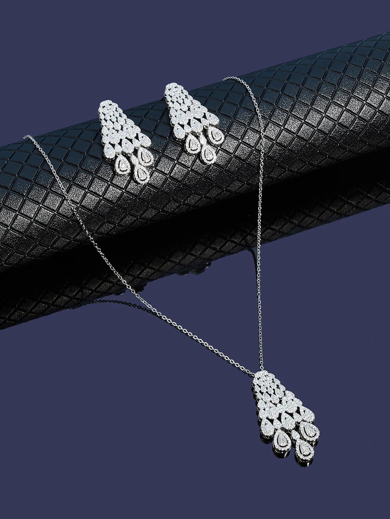 Elegant Water Droplet Cubic Zirconia Set